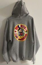 Disney Epcot Graphic Hoodie Sweatshirt Zipper Mickey Mouse XXL Made in USA
