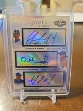 2007 Topps Co-Signers Tri-Signers Joaquin Arias Oswaldo Navarro Rookie Auto RC