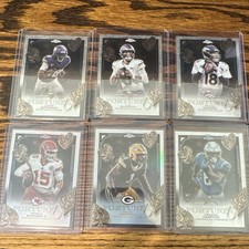 NFL 6 Card Lot Topps Chrome Fortune 15, Mahomes Manning Jefferson Parsons
