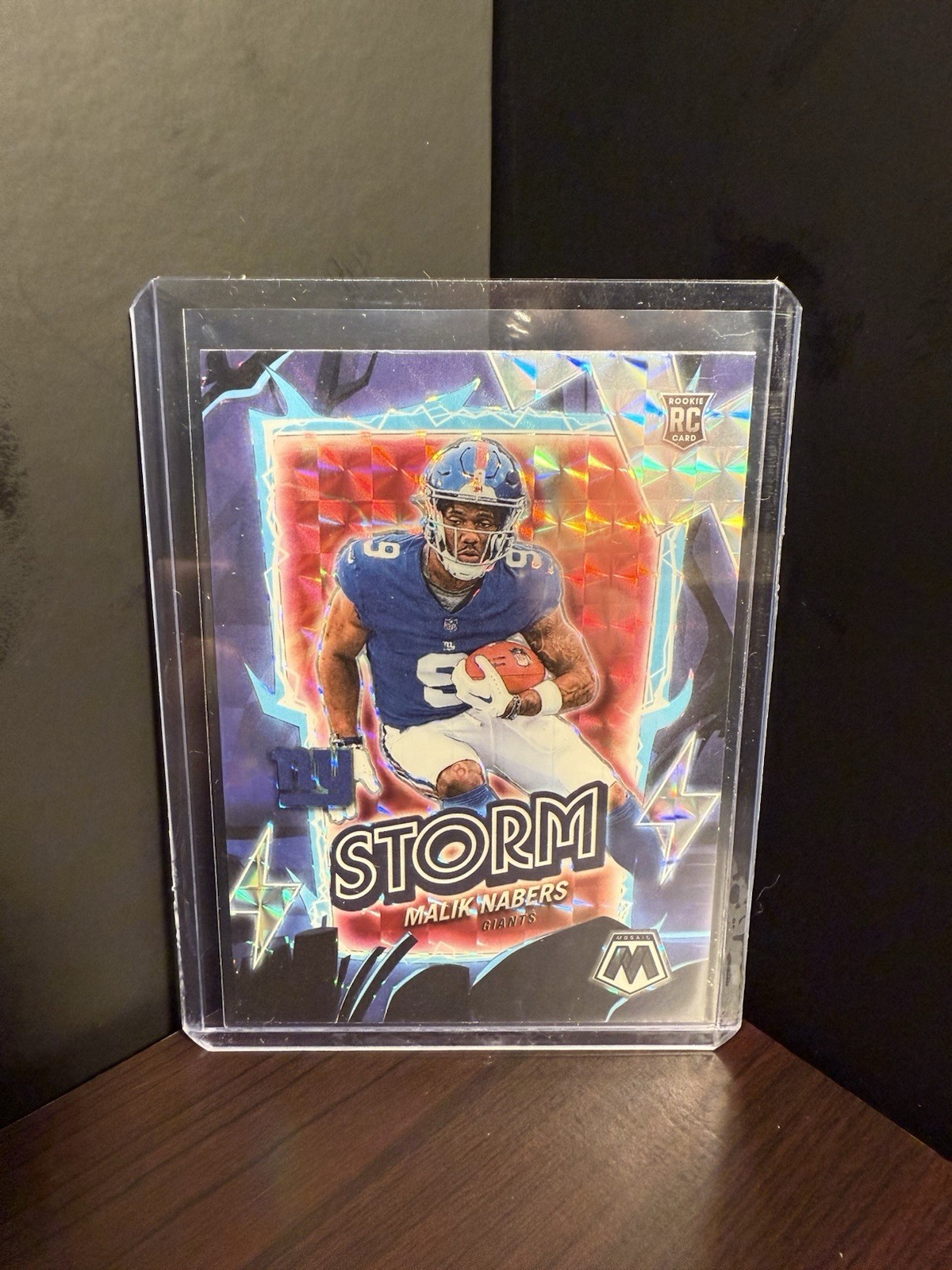 2024 Mosaic Storm Malik Nabers #12 Blue Mosaic Prizm /99 Color Match🔥 Grade It!