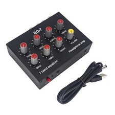 EQ-7 Audio Signal Headset Amplifier 7-Band EQ Equalizer 2 Channel Digital
