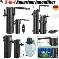 5-in-1 Aquarium Innenfilter mit UV Aquarium Filter Pumpe Einstellbarer 2W-25W DE