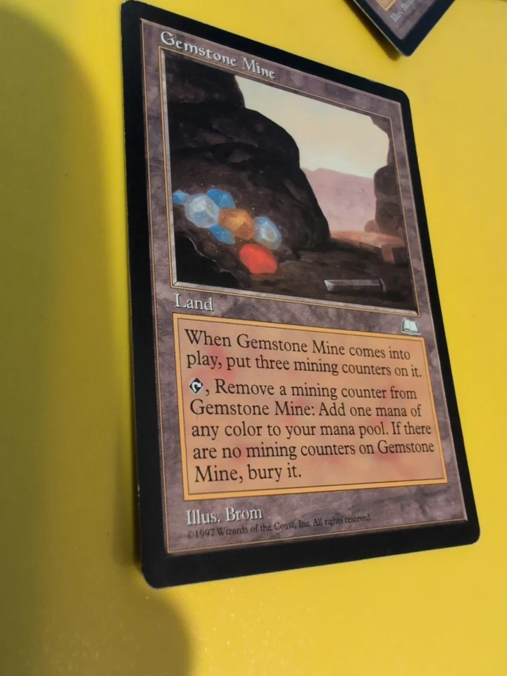 Gemstone Mine. Rare Land  Old Vintage. Weatherlight  Magic the Gathering Card. - Image 4 of 4