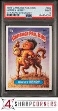 1986 GARBAGE PAIL KIDS STICKERS #86a HORSEY HENRY SERIES 3 CHECKLIST PSA 9