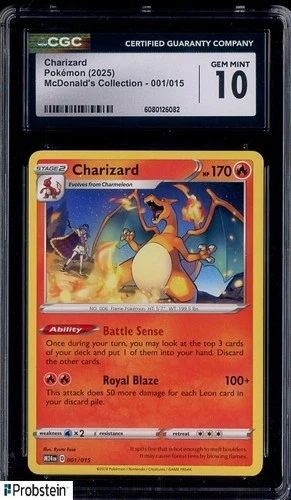 2025 Pokémon McDonald's Collection M24EN #001/015 Charizard CGC 10 GEM MINT