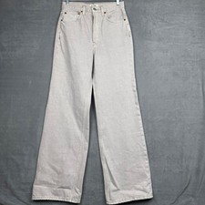 RE/DONE 70s Ultra High Rise Wide Leg Jeans Greyish 26 184-03WUHRSWL