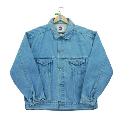Vintage Herren Pepsi Denim Trucker Jacke Groesse XL #QWE0797
