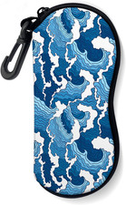 Sunglasses Soft Case with Carabiner Ultra Light Neoprene Zipper Glasses Case