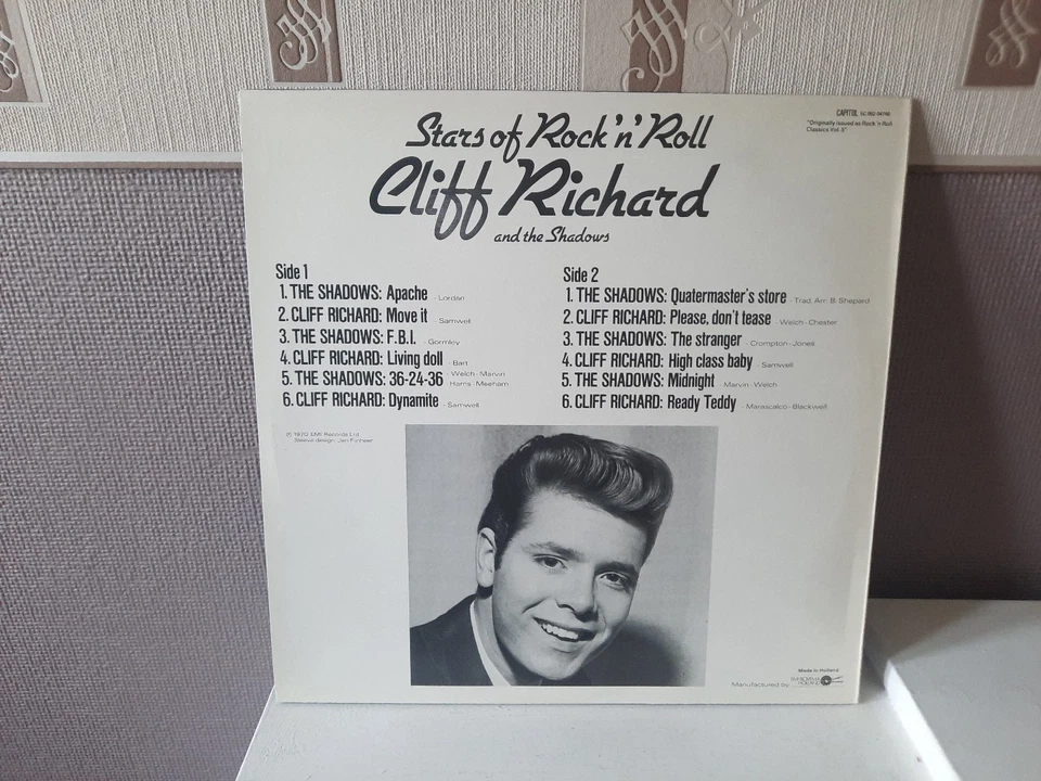 Rare 1970 Cliff Richard And The Shadows Stars Of Rock 'n 'Roll Holland 1st Press - Image 4 of 4