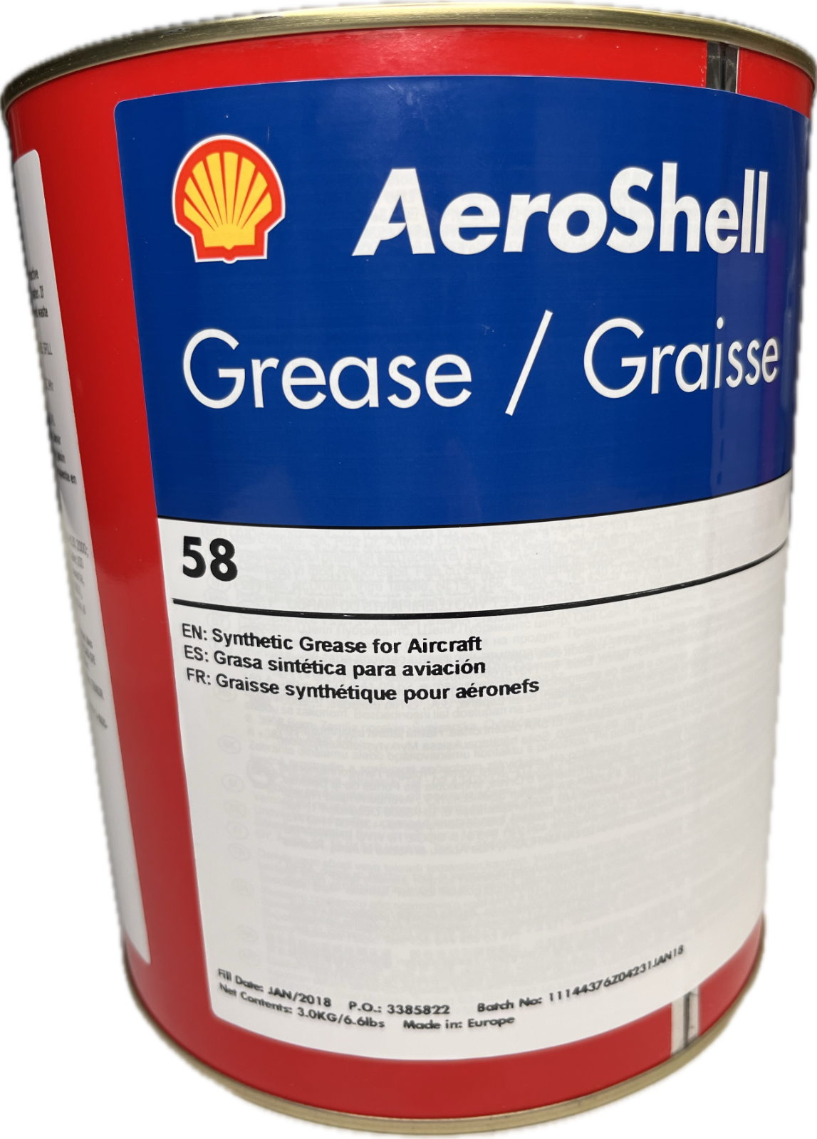 Aeroshell Grease 58 -3.0kg/6.6lbs-550044169-SAE:AMS3058- JAN/ 2018 | eBay