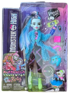 Monster High Creepover Party Frankie Stein Doll W/ Watzie Pet Dog - NIB 2022