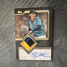 Topps 2025 Flagship Bryce Miller Mariners Auto Patch #TFAP2-BM /50
