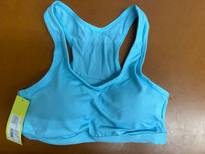 All In Motion LARGE Neon Blue Removable Pads Moisture-Wicking Racerback Bra