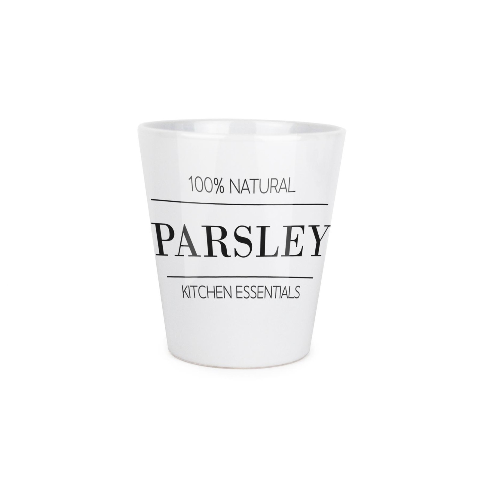 Minimalist Parsley Plant Pot - Small Ceramic Indoor Plant Pot Gift