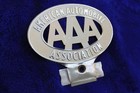 Vintage Metal AAA American Auto Grille Badge Bumper Plate Topper Sign Emblem