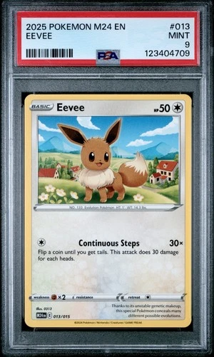 2025 POKEMON M24 EN-MCDONALD'S COLL #013 EEVEE PSA 9