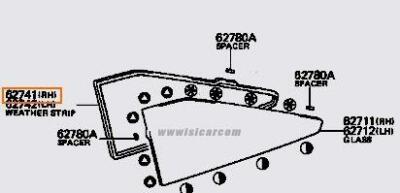 TOYOTA COROLLA LEVIN AE86 RUBBER WEATHERSTRIP QUARTER SIDE WINDOW