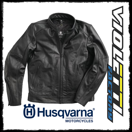 PROGRESS JACKET GIACCA PELLE HUSQVARNA UFFICIALE FASHION VINTAGE MOTO | eBay