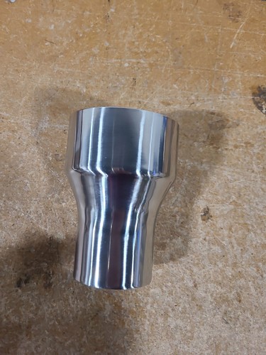 Returned Unused Exhaust Pipe Adapter 3.5" ID to 2.5" OD Stainless Steel