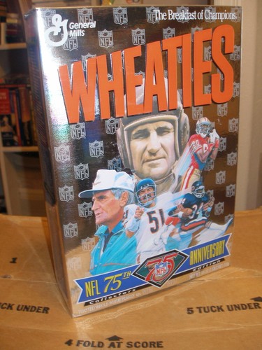 1994 Wheaties NFL 75th Anniversary Box - No Contents Dick Butkus Walter Payton - Picture 1 of 2