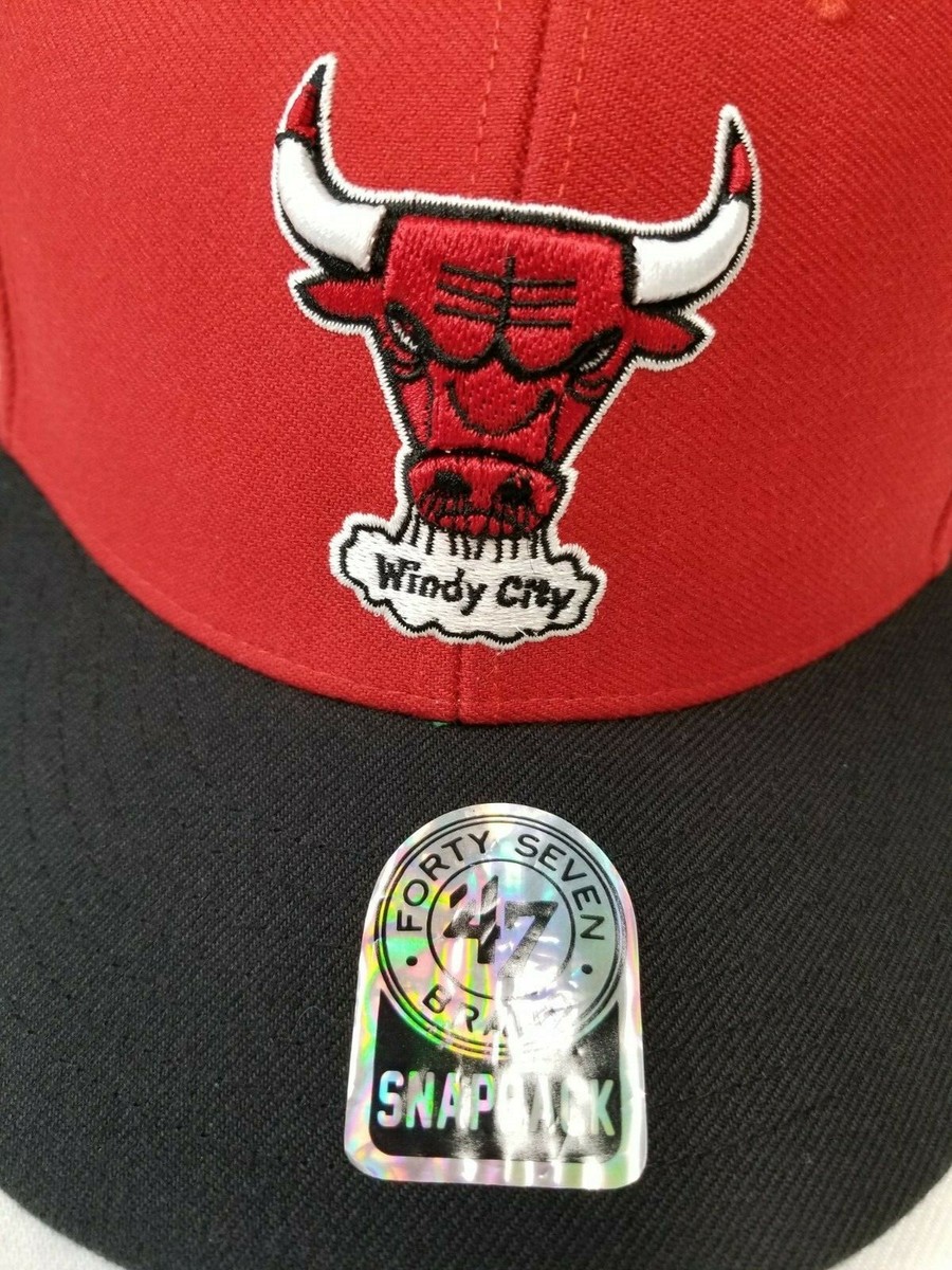 WIND AND SEA × NBA CHICAGO BULLS Chicago Bulls Windy City snapback cap hat 47' brand NBA Hardwood