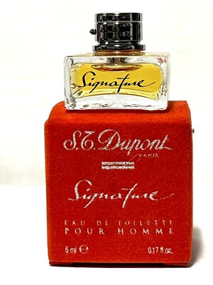 S.T. Dupont Signature Men EDT 0.17oz Splash Travel MINI SAMPLE (D06