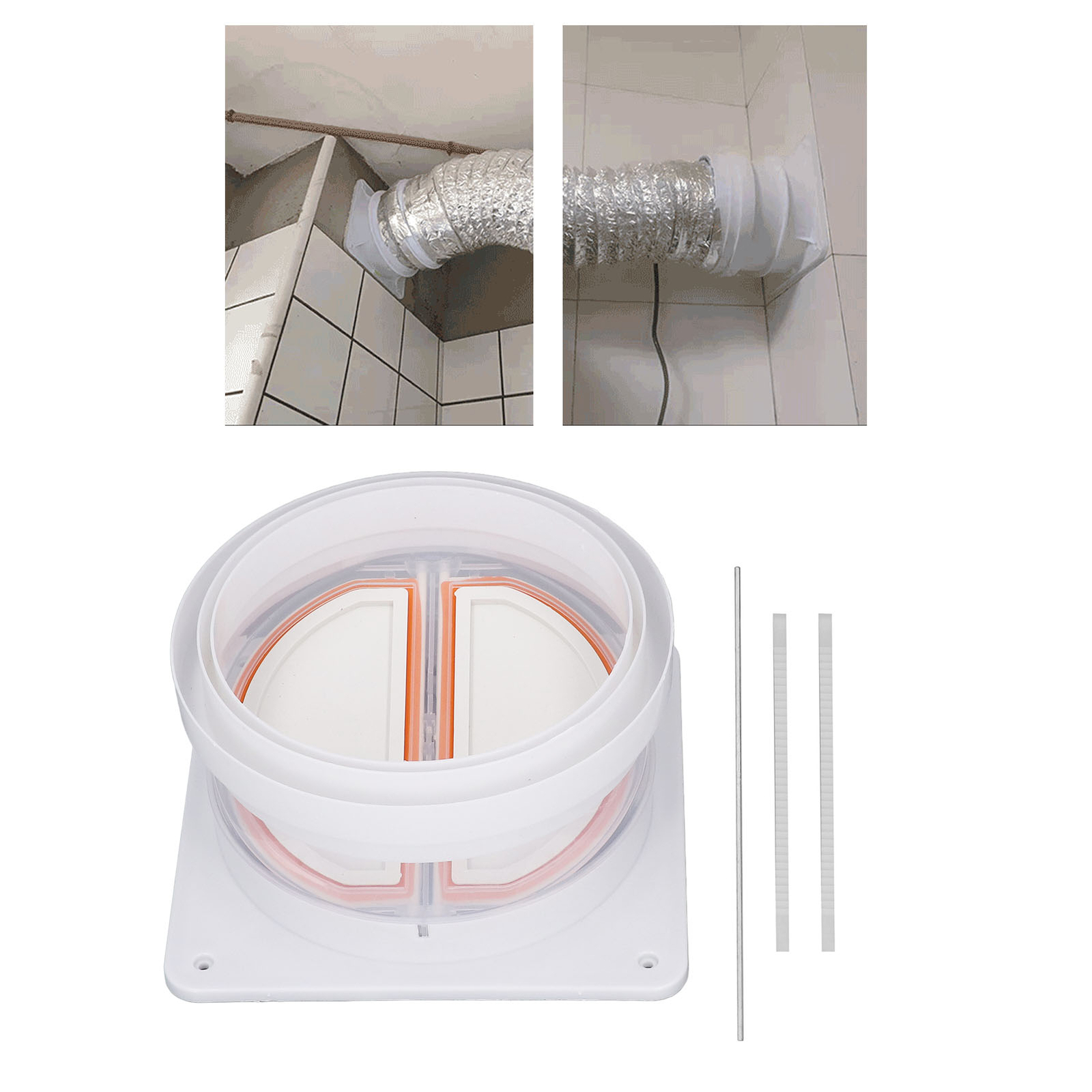 Kitchen Range Hoods Check Valve ABS Single Way Anti Odor Check Valve