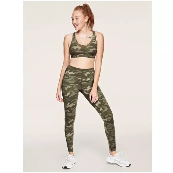 High Waisted Cotton Camouflage Leggings