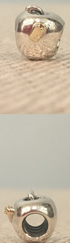 PANDORA | ORO 14K SS MANZANA DE MI OJO ENCANTO ✪NUEVO✪ 790168 RARO RETIRADO 925 GUSANO Foto 3 de 4