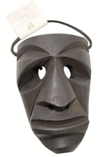 MASCHERA SARDA LEGNO MAMUTHONES DECORAZIONE CASA SOUVENIR TRADIZIONE SARDEGNA