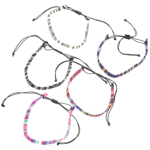 5 Pcs Bracelet Anklet Beach Miss Men and Women Rope Handmade Jewelry for - Picture 6 of 12
