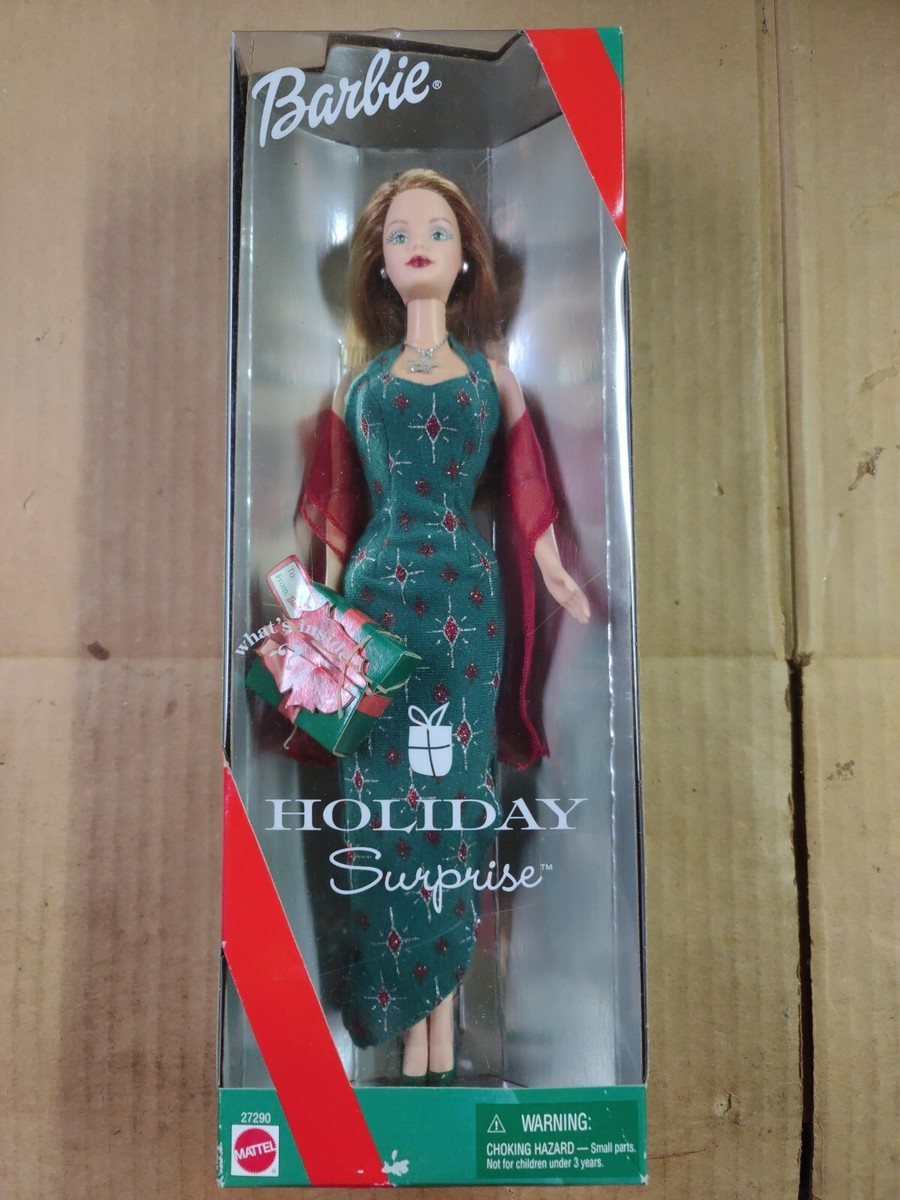 New In Box! 2000 Mattel Holiday Surprise Christmas Barbie Doll