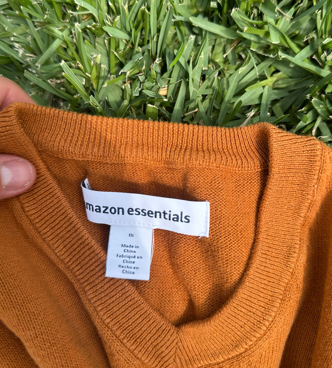 Amazon Essentials size medium orange sweater used… - image 1