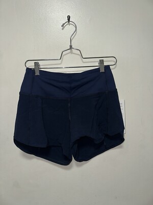 NWT Lululemon Speed Up HR Short 4  Lined True Navy Size 2 TRNV