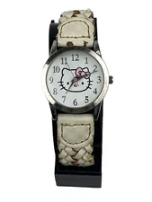Hello Kitty Watch 2013 Sanrio HKAQ 2875 Kitty Face White Band New Battery MZB