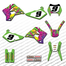 Graphics Decal Kit For Kawasaki KDX 200 220 (1995 - 2008) KDX 220 Retro kawi kit