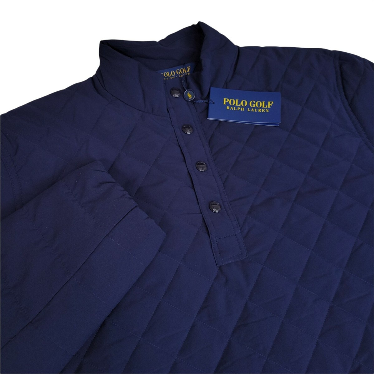 Polo Golf Ralph Lauren Mens XL XXL Quilted Snap T Button Pullover
