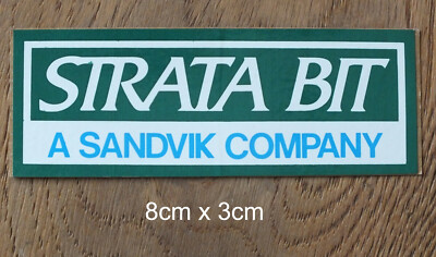 Sticker Aufkleber Sandvik Company Strata Bit Hard Hat Drilling Oilfield Oil Gas