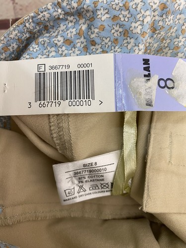 Women’s Papaya Beige Cropped Trousers Size 8 23" Leg New With Tags - 第 10/10 張圖片
