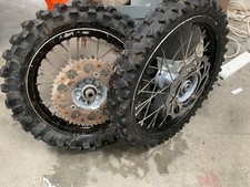 KTM SX 65 WHEELS / FRONT & REAR WITH DISCS FITTED - KTM 65SX - FIT 01 / 08 BIKES