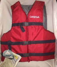 Adult Life Vest  OMEGA USCG appv'd PFD Type III 90 lbs / Chest size 40" - 60"