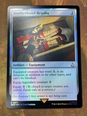 1x FOIL BROTHERHOOD REGALIA - Assassin's Creed - MTG - Magic the Gathering | eBay 1x FOIL BROTHERHOOD REGALIA - Assassin's Creed - MTG - Magic the Gathering | eBay