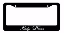Lady Driven Jdm Girl Low Turbo Race Drift Funny Black License Plate Frame Ld443 Lady Driven Jdm Girl Low Turbo Race Drift Funny Black License Plate Frame Ld443