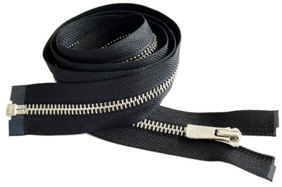 EXCELLA YKK #5 Nickel Automatic Lock Pull Jacket Zipper Separating 7'' - 36 