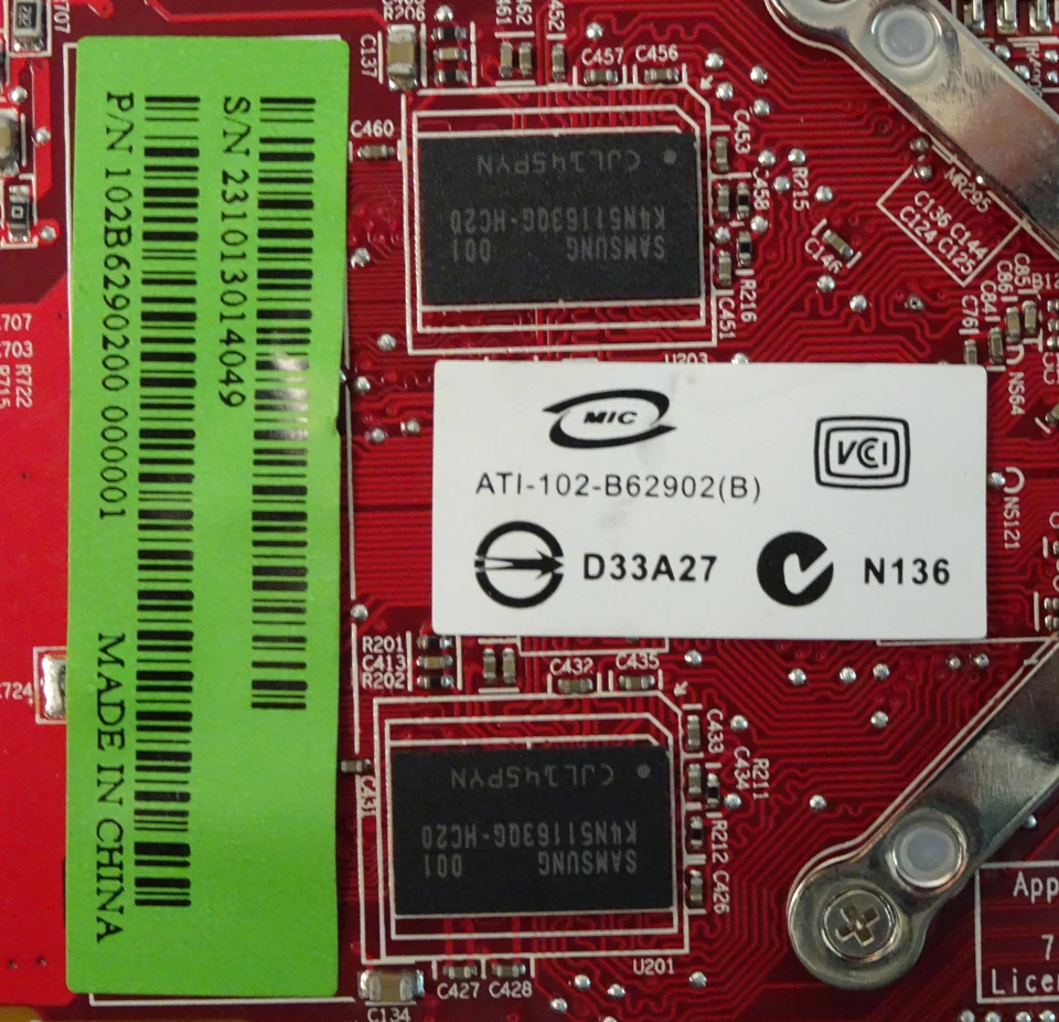 AMD ATI 102 B62902 RADEON VIDEO CARD MODEL B629 HD3400 0Y103D - Image 4 of 4