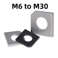M6 to M30 Bevel Washers Square Gasket Stainless Steel Carbon Steel Beam Flange