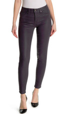 Fidelity Sola Metallic Skinny Jeans Charcoal NWT $272