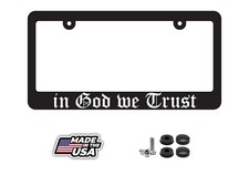 In God We Trust License Plate Frame - Black Frame