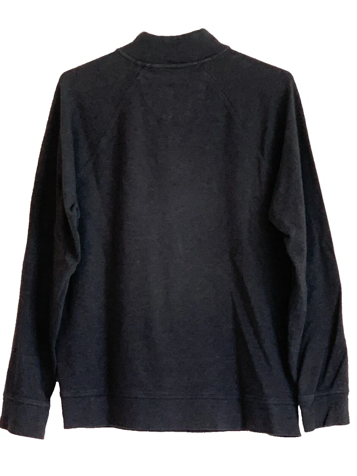 STRUCTURE Men Half-Zip Charcoal Gray Pullover Sweatshirt Long Sleeve Medium Cott - Image 4 of 4