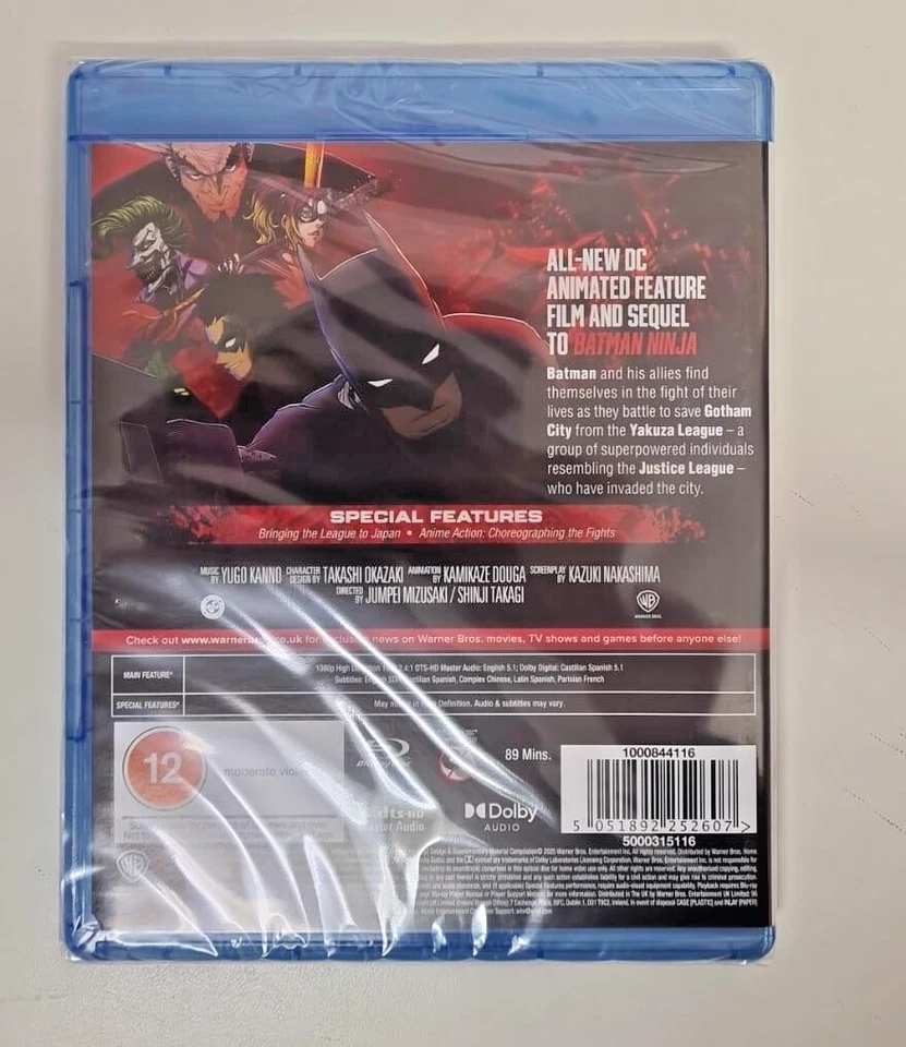 BLU-RAY  BATMAN NINJA VS YAKUZA LEAGUE    BRAND NEW SEALED UK STOCK - Image 2 of 2